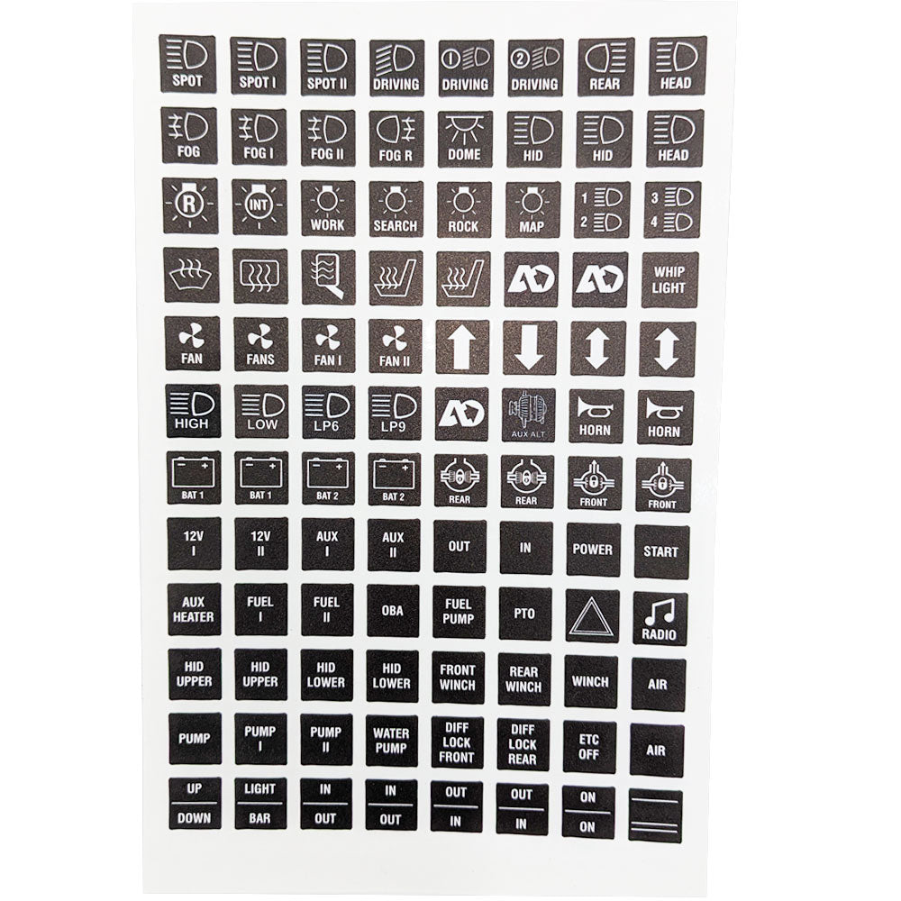 Switch Icon Sticker Sheet by Agile Offroad - Agile Offroad