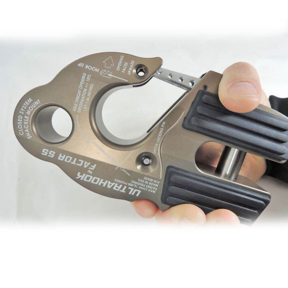 Factor 55 UltraHook Winch Hook With Shackle Mount by Agile Offroad