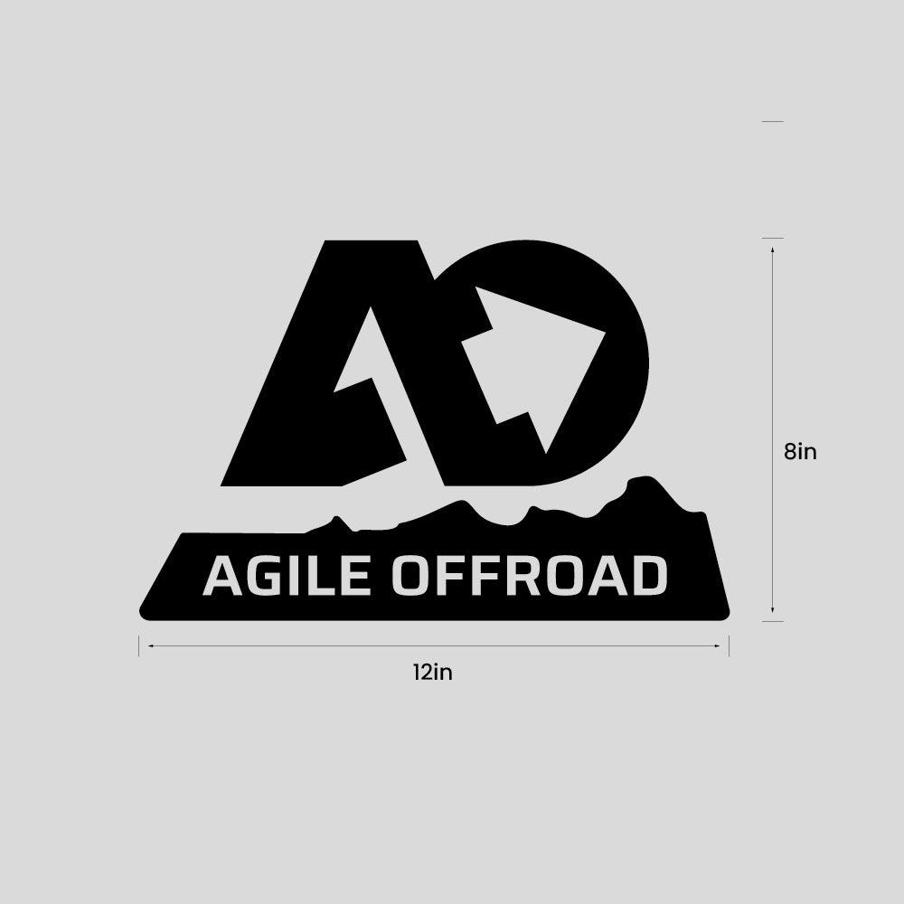 Agile Offroad Decal 12x8 - Black