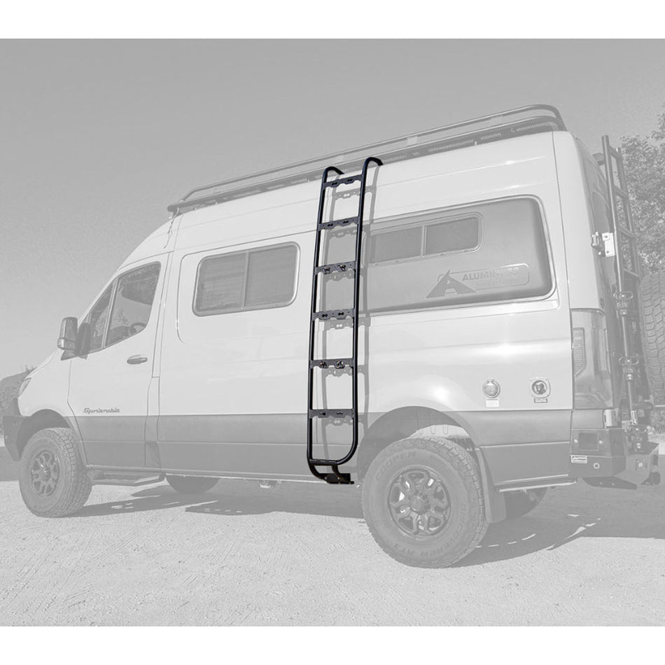 Aluminess Legacy Side Ladder For 2007+ High Roof Sprinter by Agile Offroad