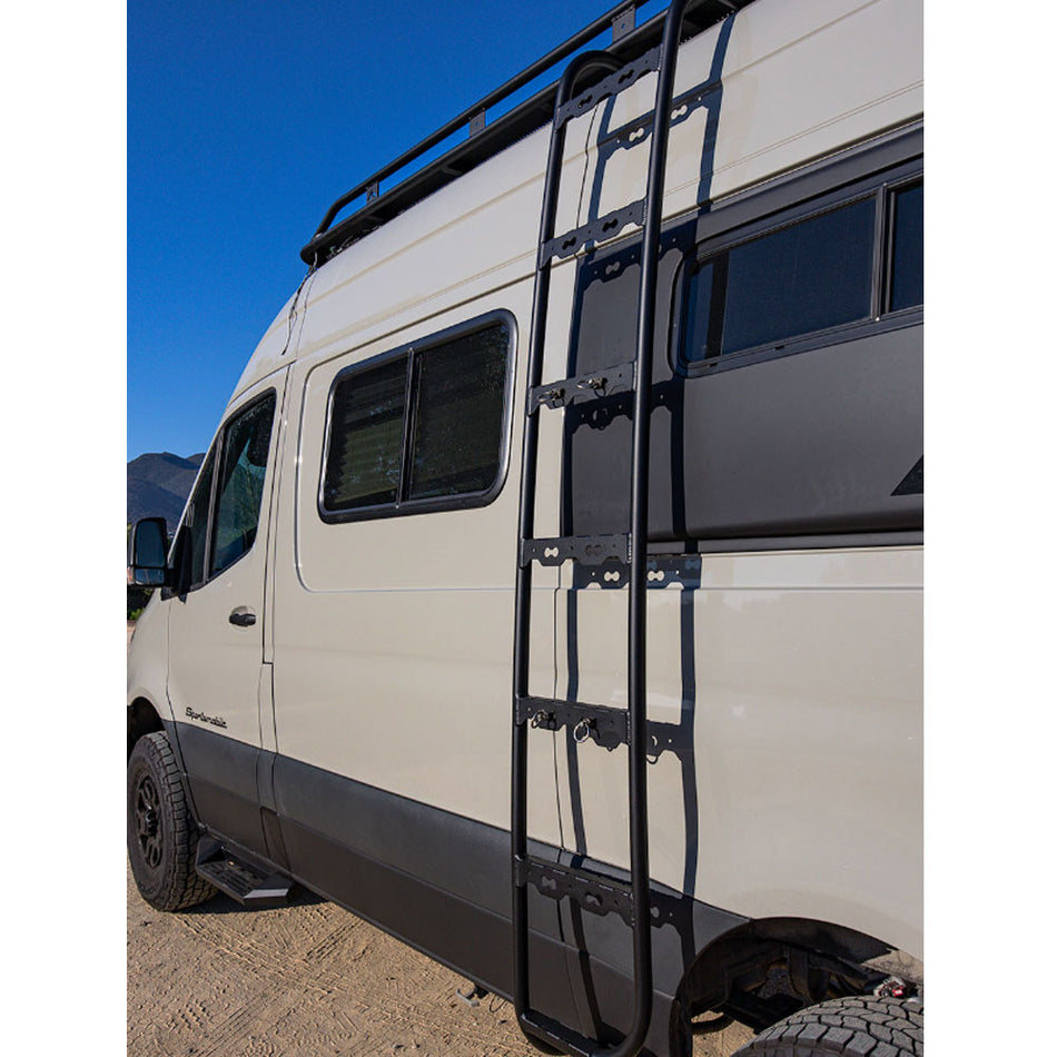 Aluminess Legacy Side Ladder For 2007+ High Roof Sprinter by Agile Offroad
