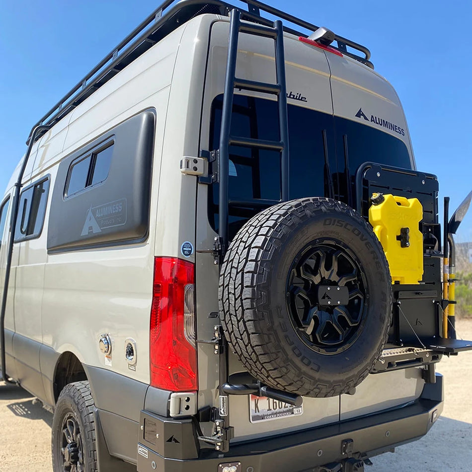Aluminess Rear Door Ladder For 2019+ Sprinter by Agile Offroad