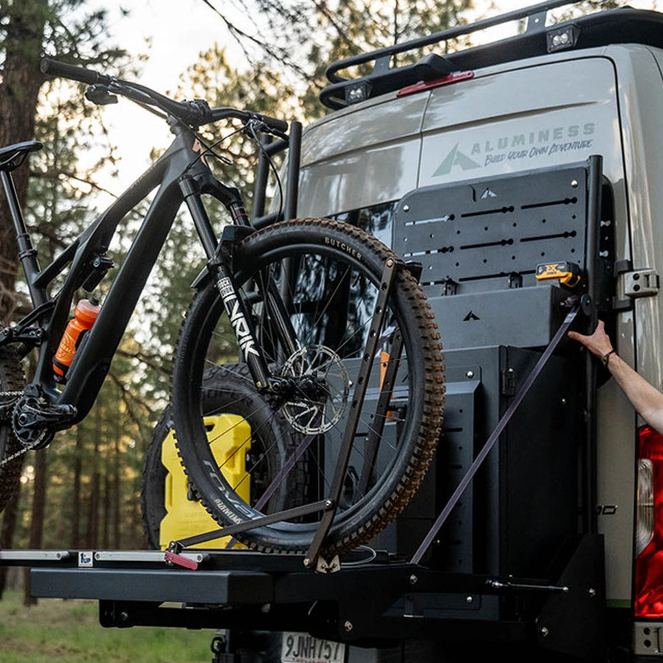 Aluminess Rear Door Rack Base Unit For Sprinter 2019+ by Agile Offroad