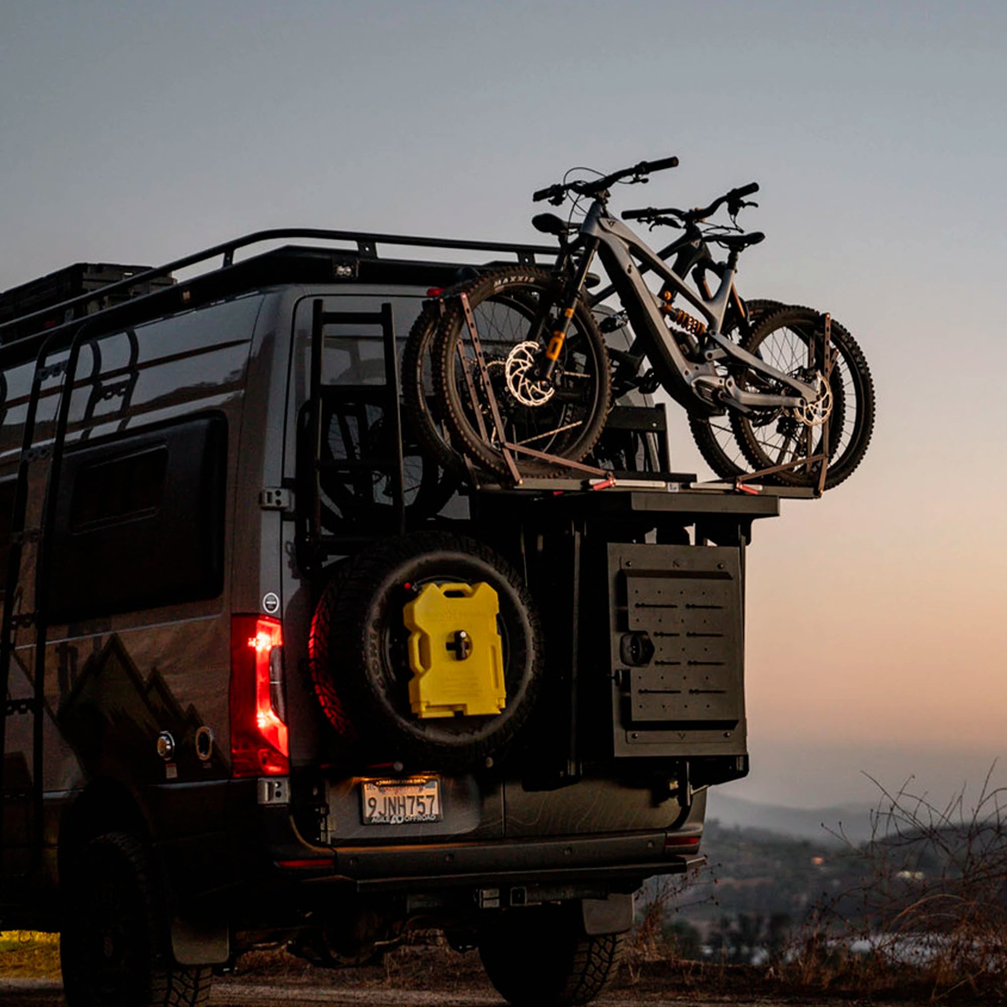 Aluminess PowerLift Bike Rack For Sprinter 2019+ by Agile Offroad