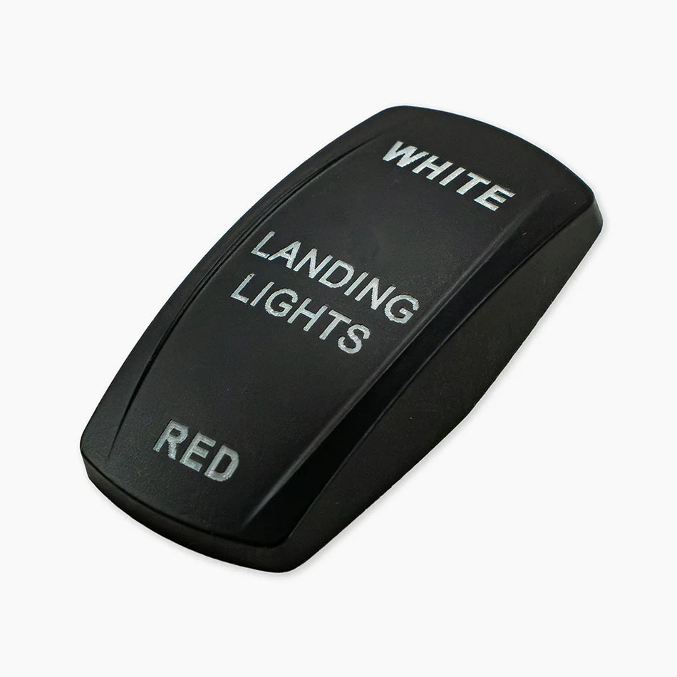 Engraved Actuator Face for Landing Lights White-Red by Agile Offroad