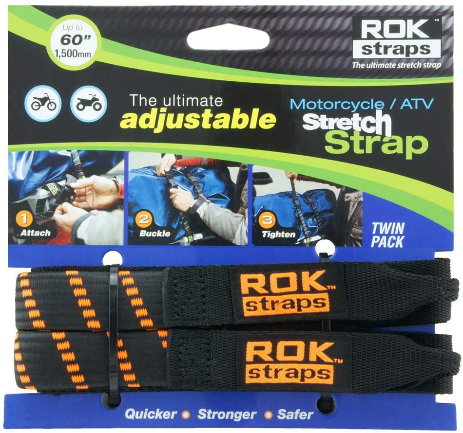ROK Straps Adjustable Cargo Stretch Straps by Agile Offroad