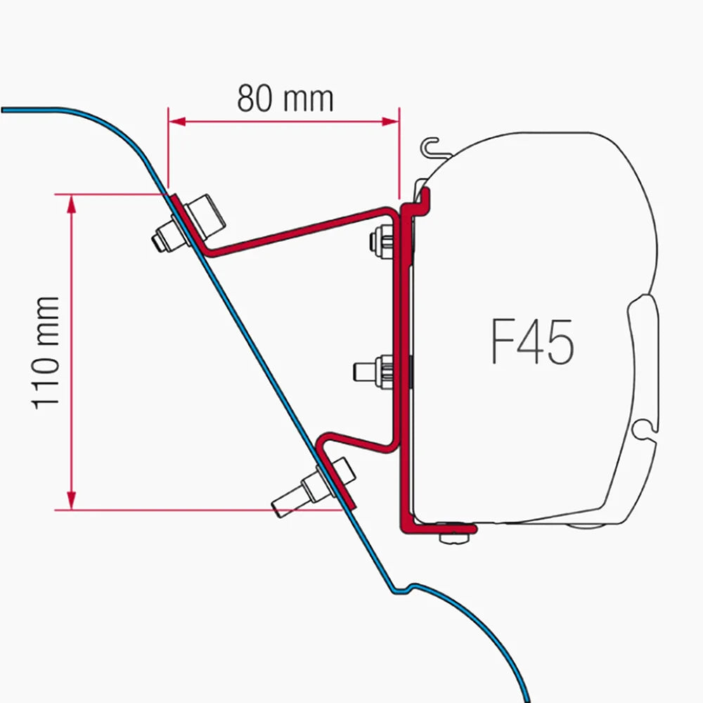 Fiamma F45 Wall Mount Awning Bracket Sprinter H3 by Agile Offroad