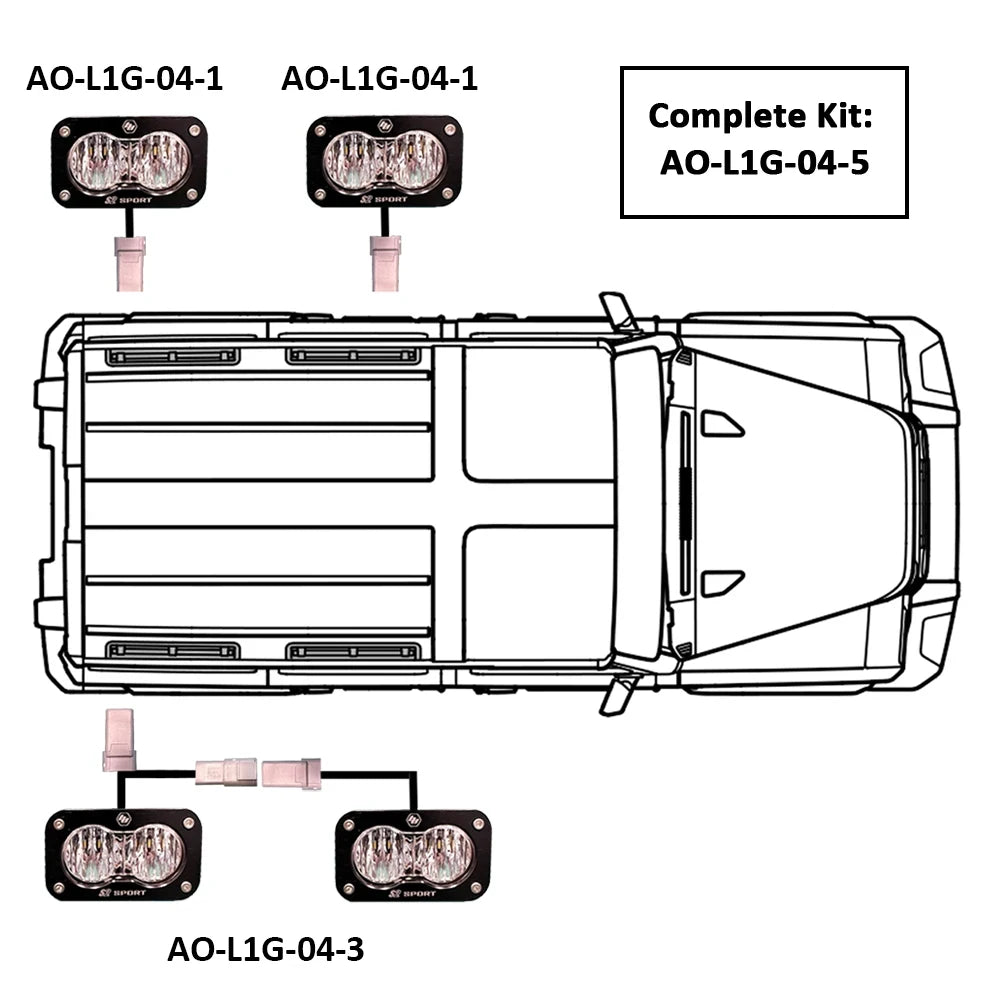 Baja Designs S2 Scene Light with Roof Handle Mount Kit for INEOS Grenadier by Agile Offroad
