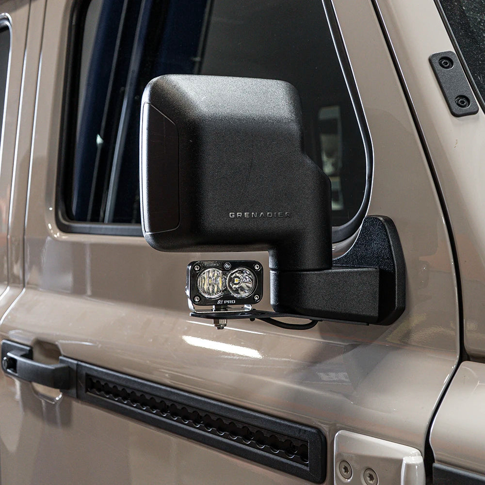 Baja Designs S2 Mirror Light Mount Kit for INEOS Grenadier by Agile Offroad