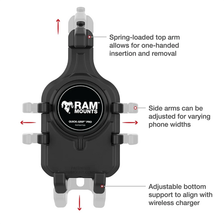 RAM Quick-Grip Pro Phone Holder with Ball by Agile Offroad
