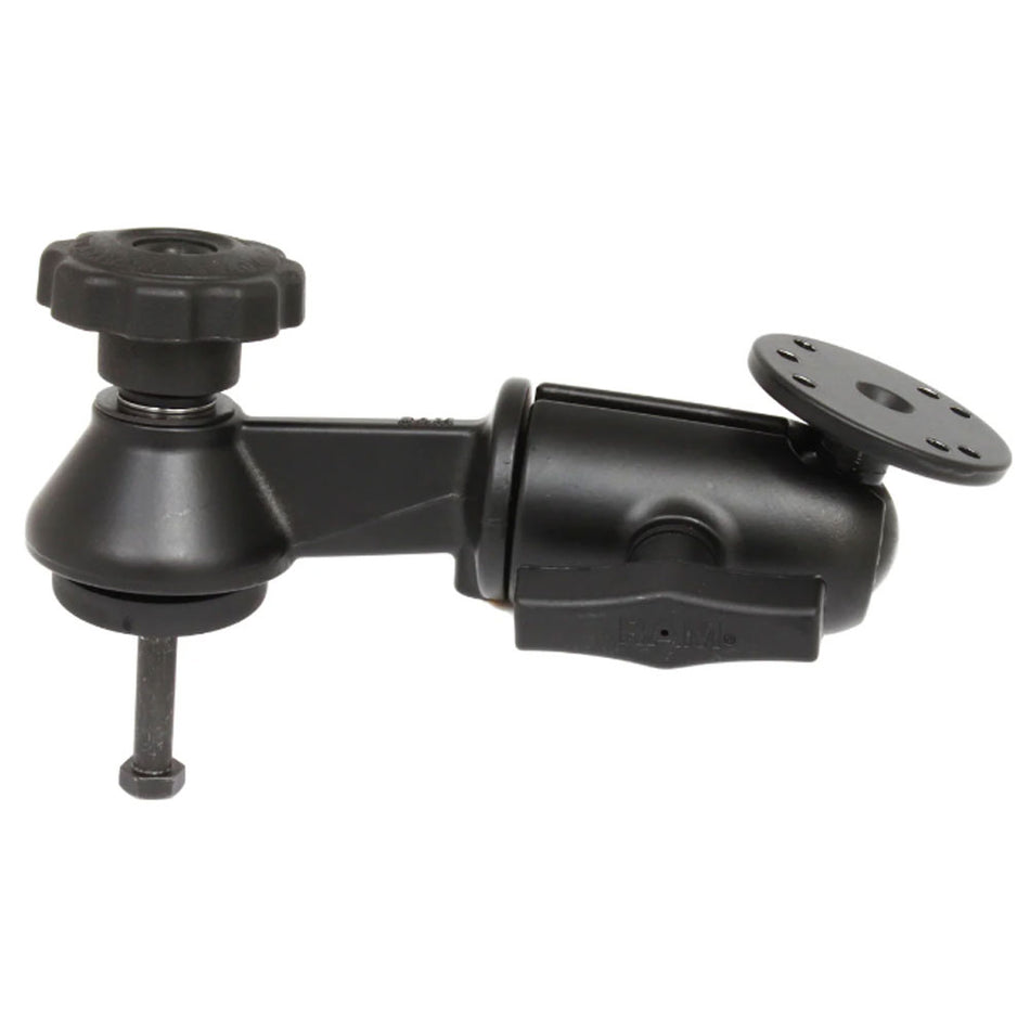 RAM 6" Single Swing Arm with Round Plate, Bolt & Knob by Agile Offroad