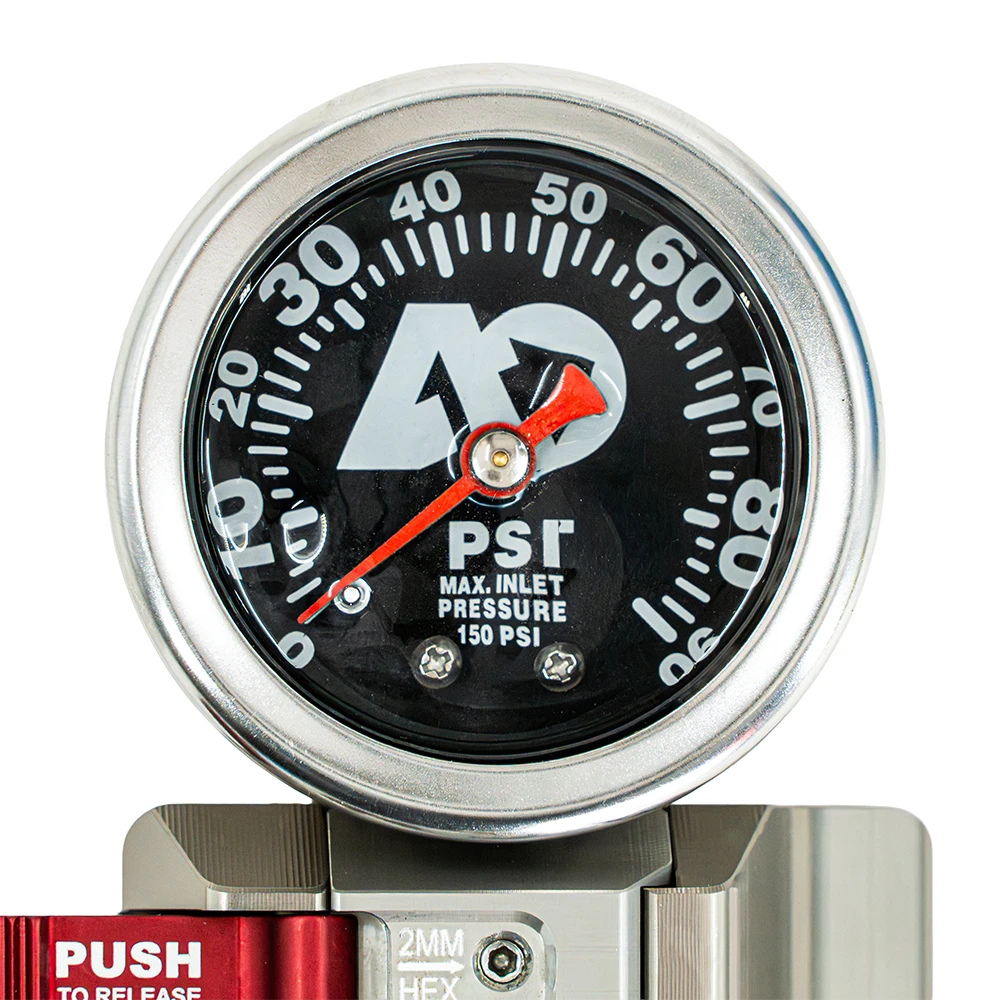 Apex Tire Pressure Gauge w/ Clip On Chuck & Snap Mount by Agile Offroad