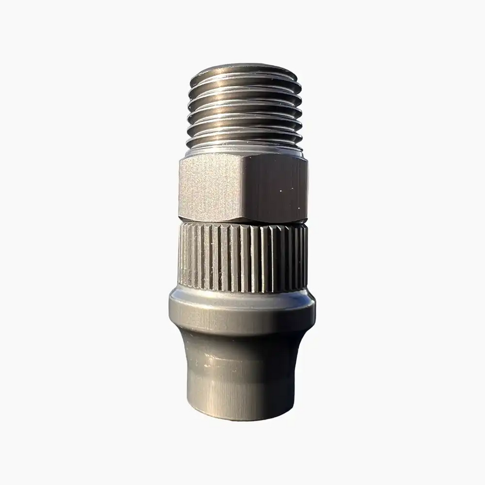 Apex CRS Hose End Fitting - 3/8 ID To 1/4 NTP w/ Cover Nut by Agile Offroad