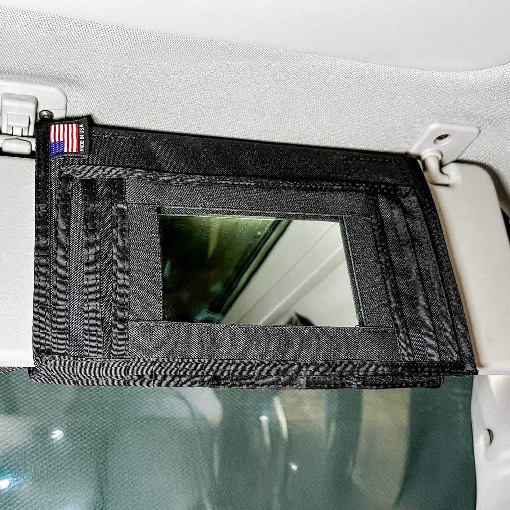 Overland Gear Guy Grenadier MOLLE Visor Organizer With Mirror by Agile Offroad 1