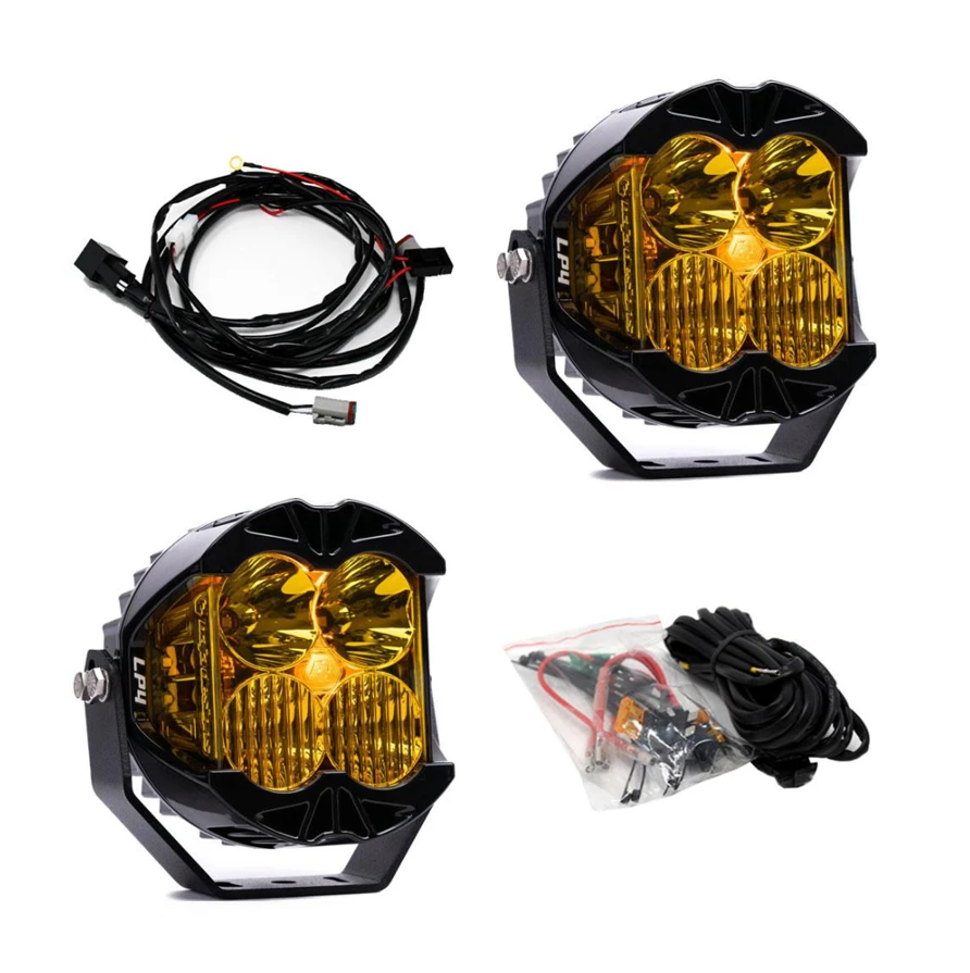 297813-1 Baja Designs LP4 Pro LED Auxiliary Light Pod Pair - Amber