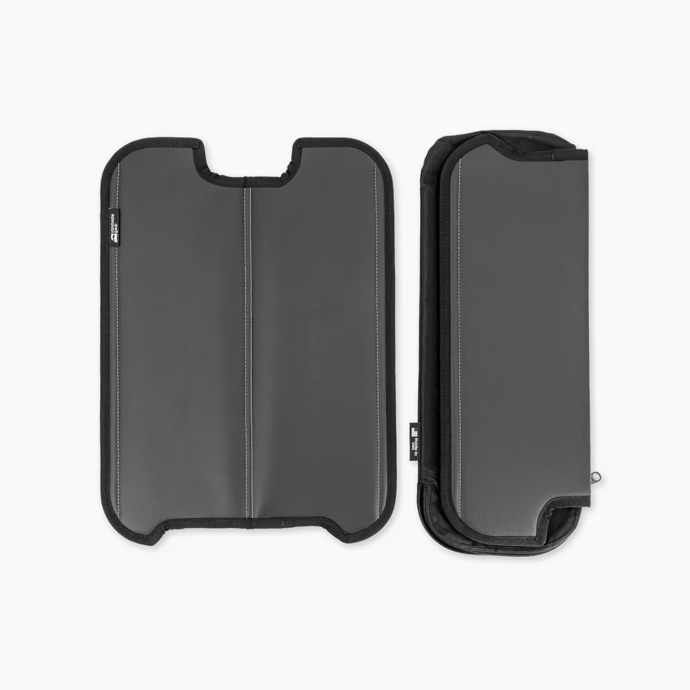 Black Leather-Style Safari Window Covers For INEOS Grenadier by Agile Offroad