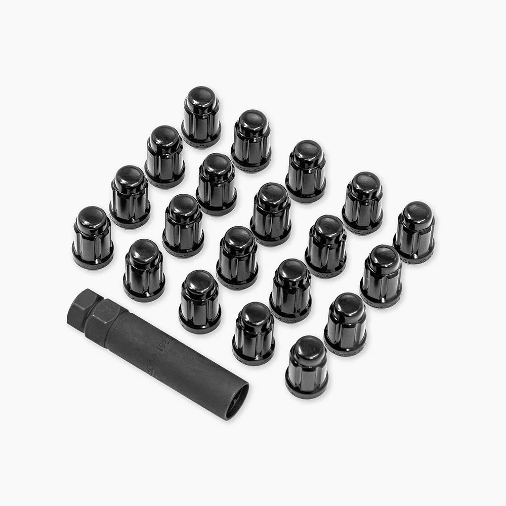 12 mm x 1.50 splined acorn lug nut kit - Black
