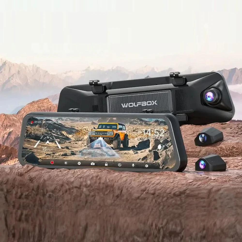 Wolfbox Touch Screen Smart Mirror for Mercedes Sprinter by Agile Offroad