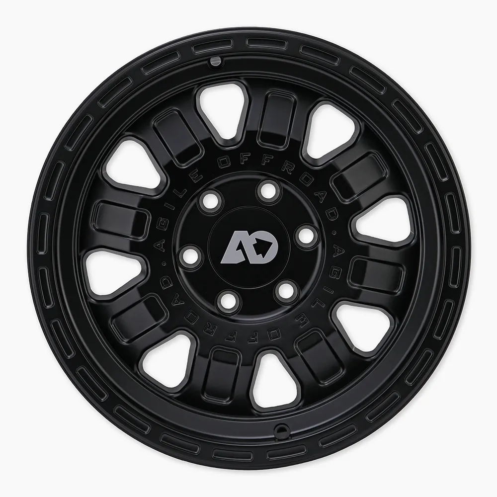 Overlander HD_Black 01_Front Overlander HD Wheel by Agile Offroad