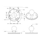 RAM® Round Plate with Ball - B Size