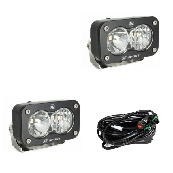 Baja Designs S2 Sport LED Auxiliary Light Pod Pair - Driving/Combo, Clear