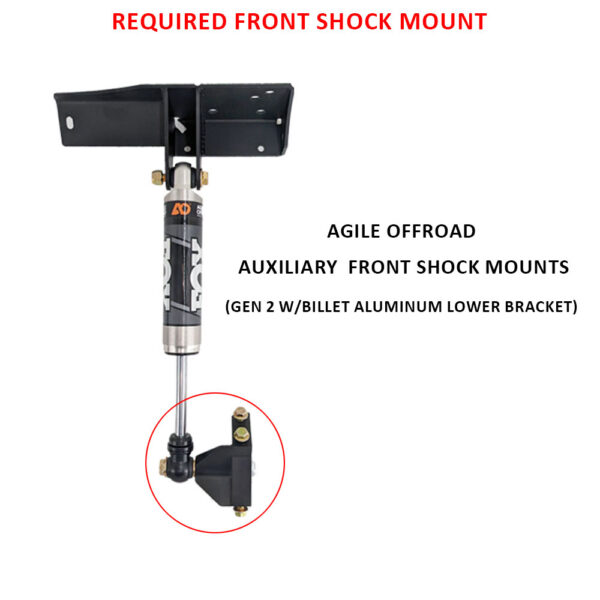 FOX Factory Race Series Front Auxiliary Reservoir Bypass Shocks for Sprinter by Agile Offroad