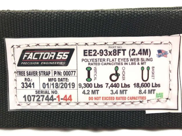00077-3 Factor 55 Tree Saver Strap (8FT x 3IN)